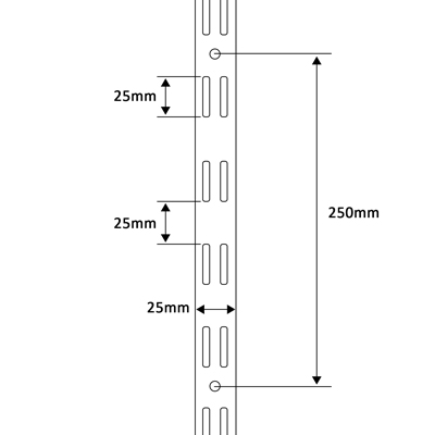 Twin slot uprights